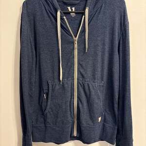 Vuori Navy Blue Zip-Up Hoodie